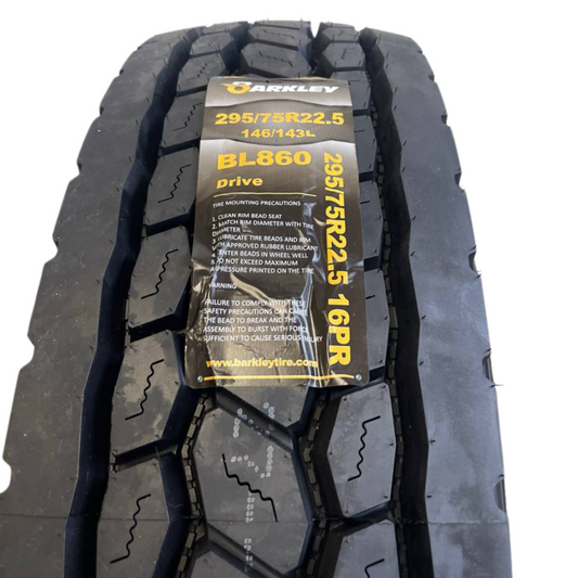 Barkley BL860 Drive Tire 295/75R22.5 - 16 Ply